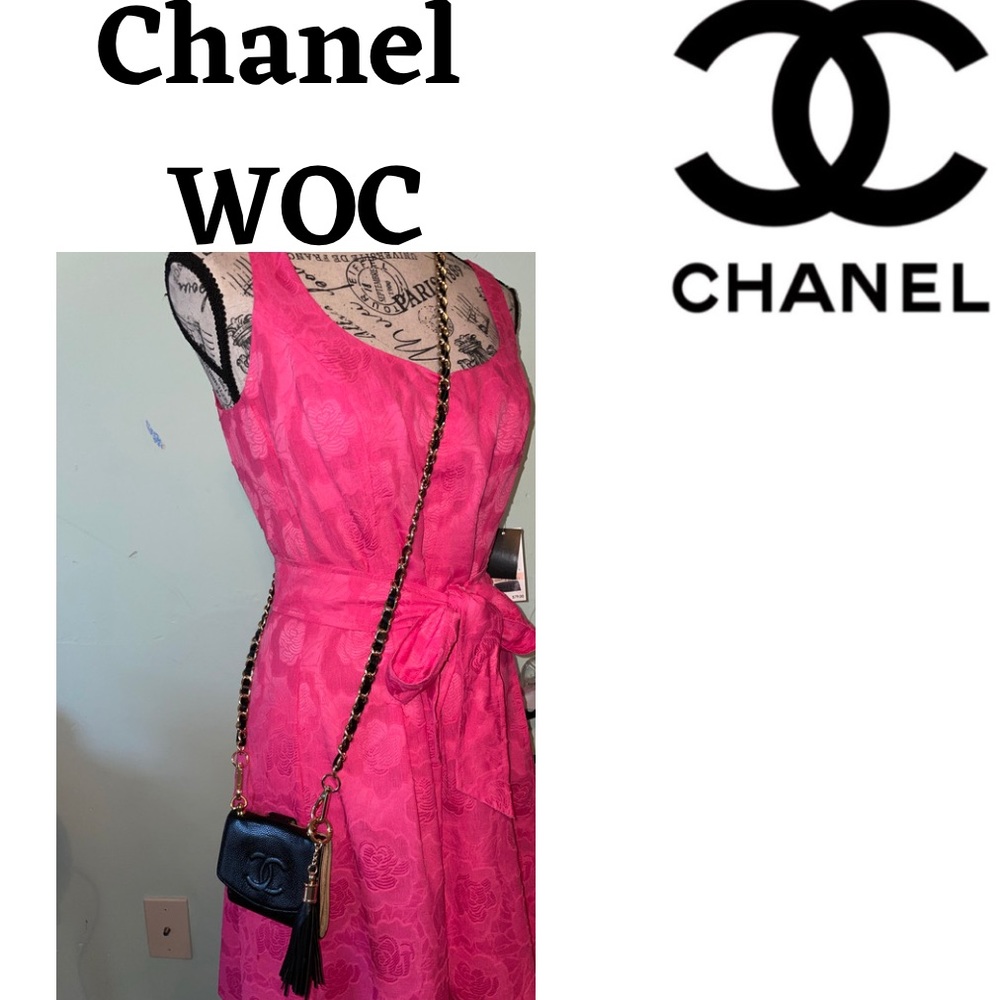🔴🔴SOLD🔴🔴CHANEL WOC Vintage Wallet on Chain Crossbody Caviar Leather - Picture 3 of 16
